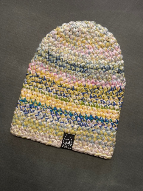 Czapka Merino 15 - kolorowa - rozmiar S