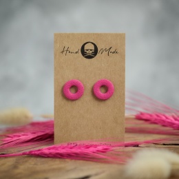 Kolczyki Donuts - różowy