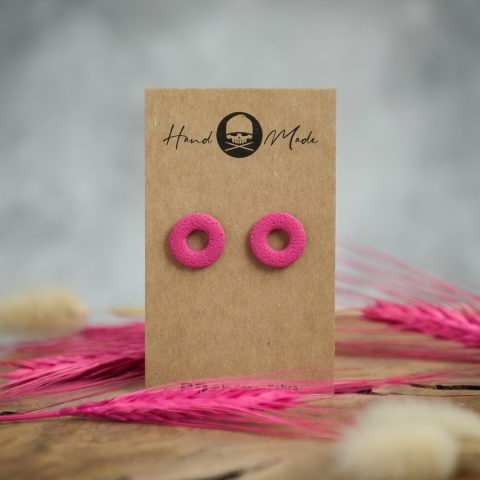 Kolczyki Donuts - różowy