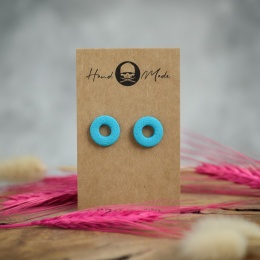 Kolczyki Donuts - turkusowe