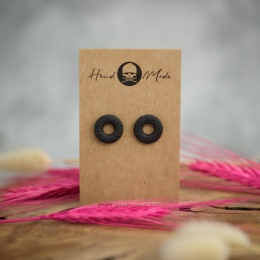 Kolczyki Donuts - czarne