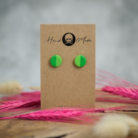Kolczyki Dots Half - zielone