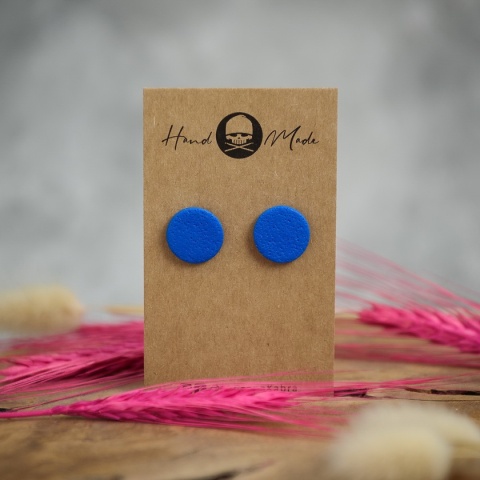 Kolczyki Dots M - chabrowe