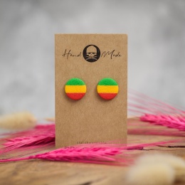 Kolczyki Dots M - rasta