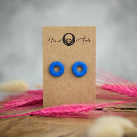 Kolczyki Donuts - niebieskie