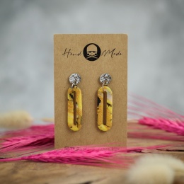 Kolczyki Emma - czarno-żółte