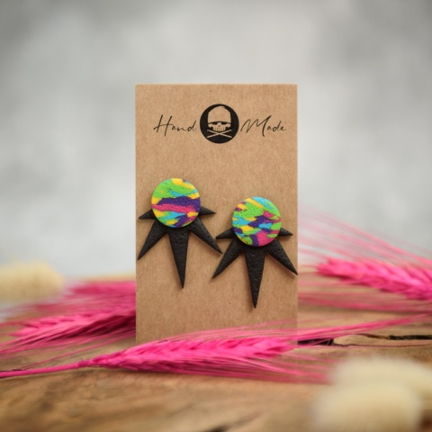 Kolczyki Ciara - czarno-kolorowe