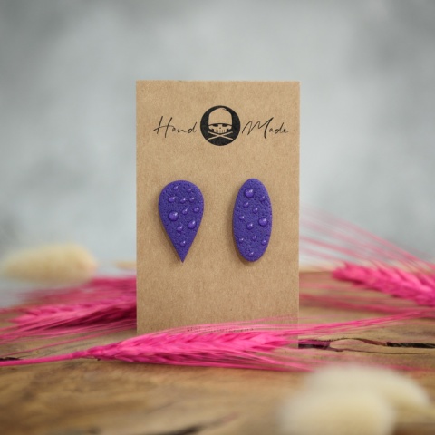 Kolczyki Nie Do Pary - fioletowe