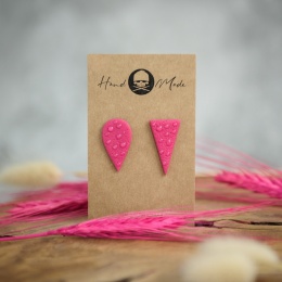 Kolczyki Nie Do Pary - różowe