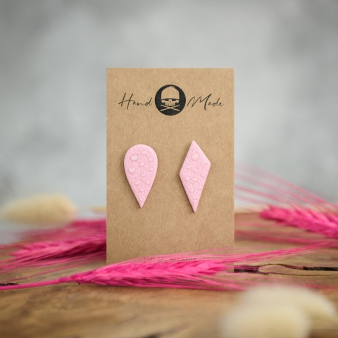 Kolczyki Nie Do Pary - jasnoróżowe