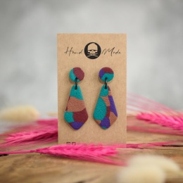 Kolczyki Zuza - brązowo-fioletowe