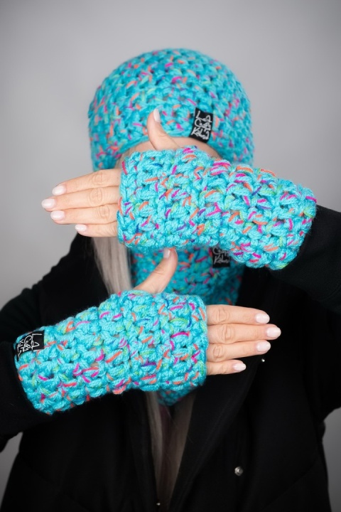 Rękawiczki 66 - KOLOROWY MELANŻ