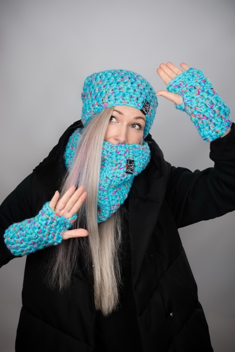 Rękawiczki 66 - KOLOROWY MELANŻ